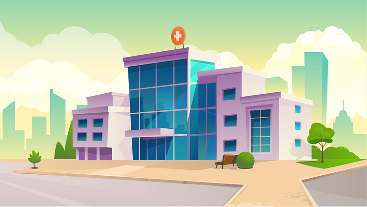 hospital background cartoon