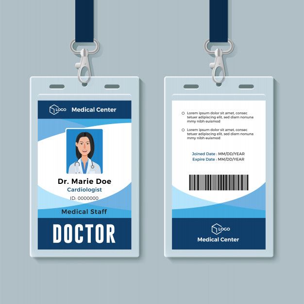 hospital id card design