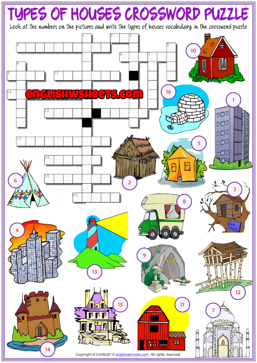 houses crossword clue