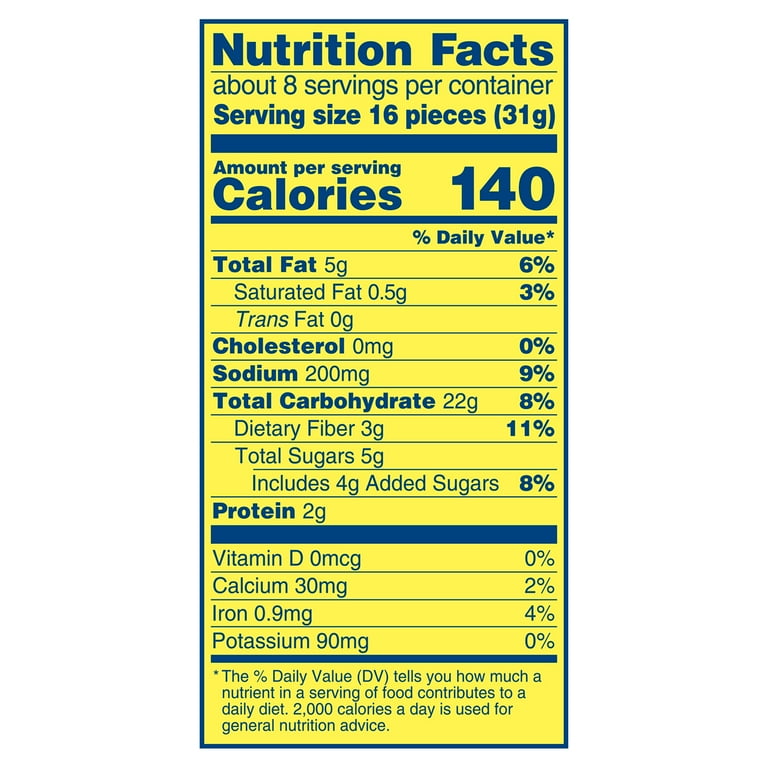 how many calories in wheat thins