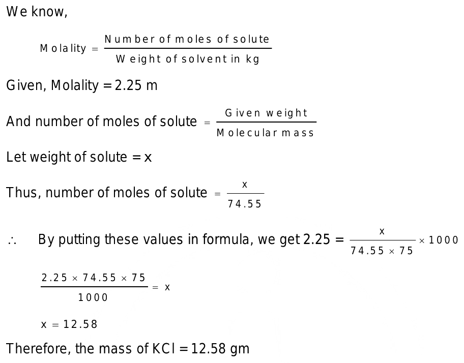 how many grams of kcl must be added