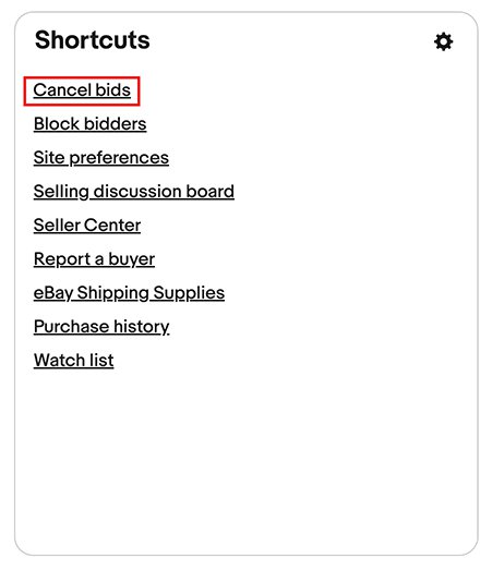how to cancel ebay bid