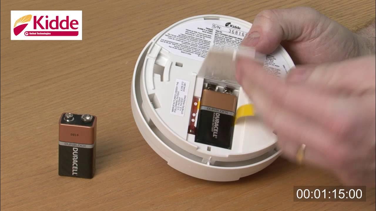 how to change battery on a kidde smoke detector