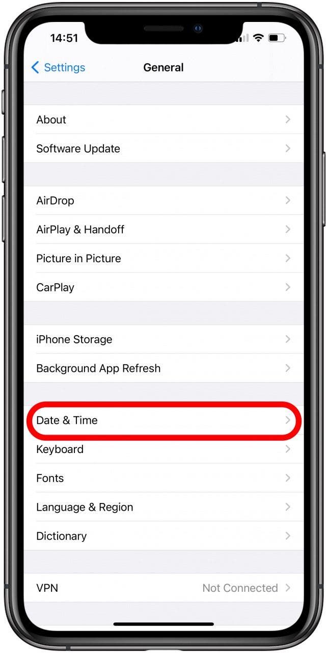 how to change your time on iphone