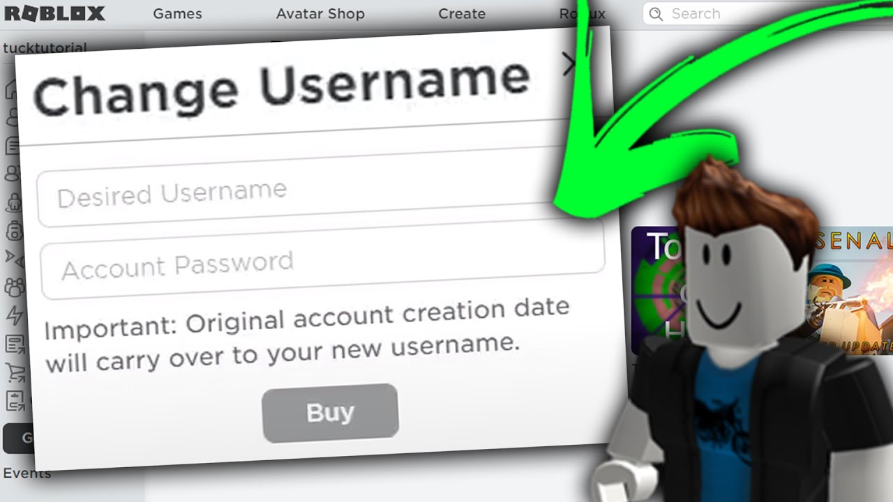 how to change your username on roblox