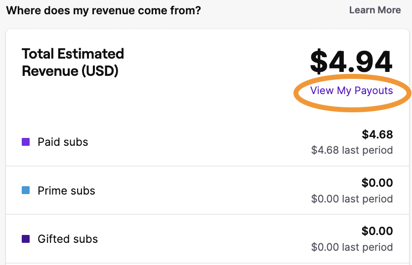 how to check twitch revenue on mobile