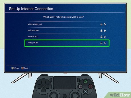 how to connect hotel wifi to ps4