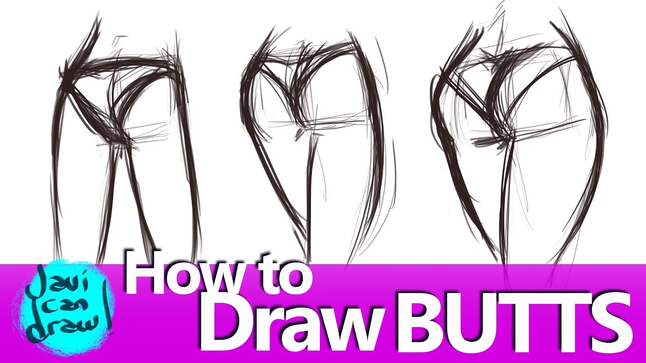 how to draw a bum
