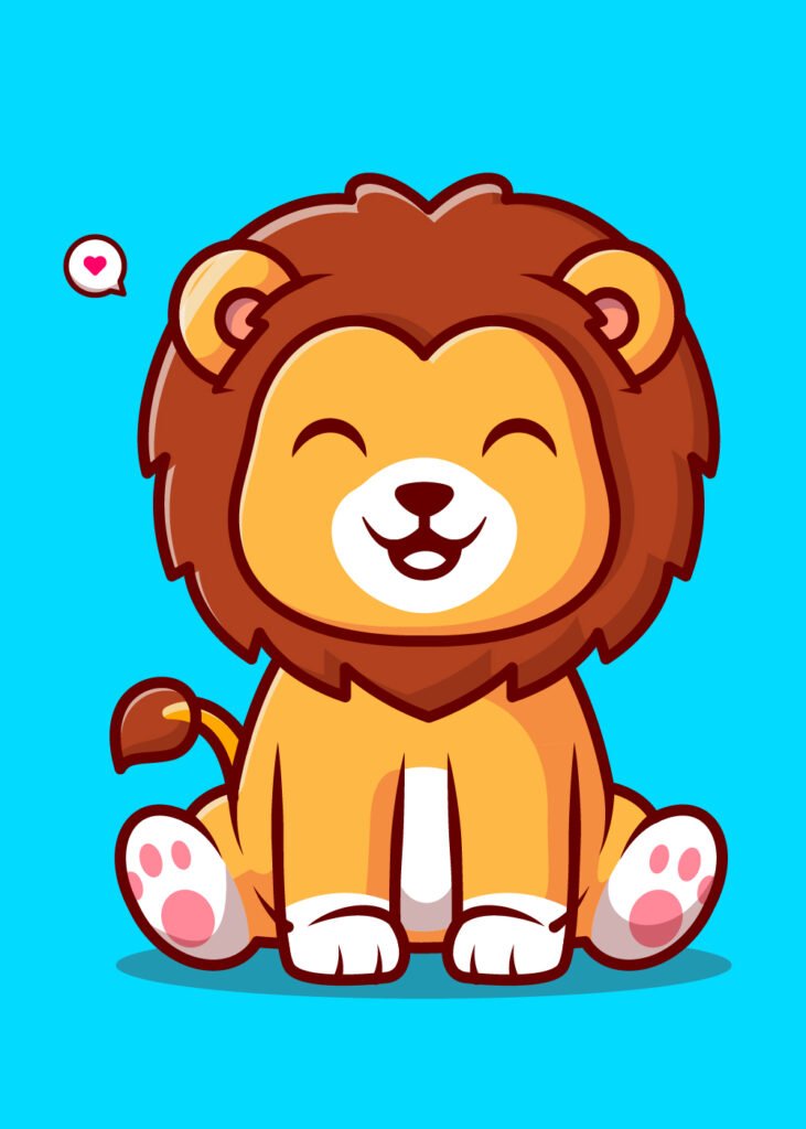 how to draw a cute lion