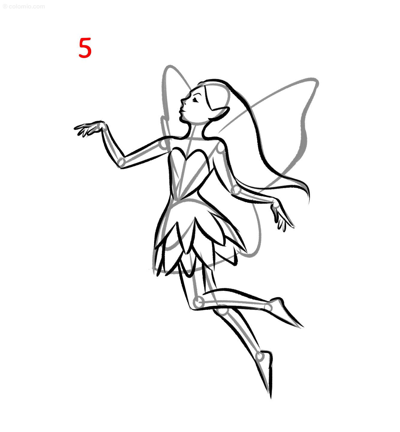 how to draw a fairy easy