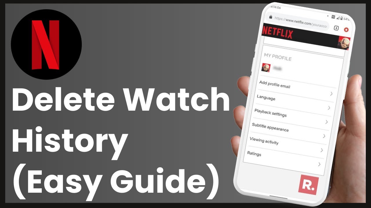 how to erase watch history on netflix