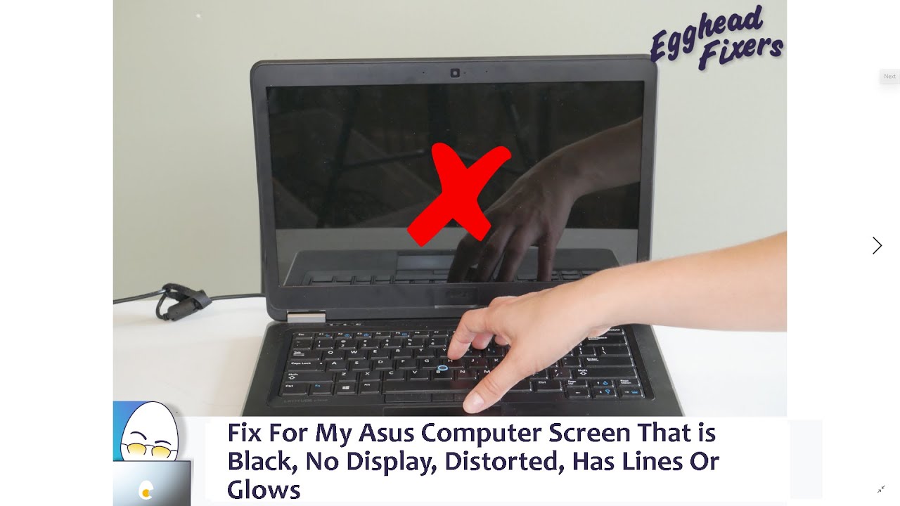 how to fix a asus laptop black screen