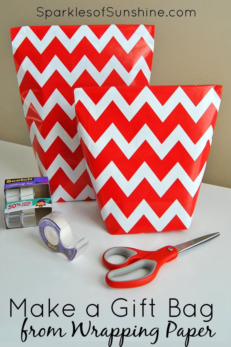 how to make a gift bag out of wrapping paper