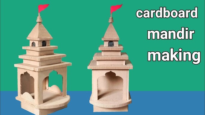 how to make temple model with cardboard
