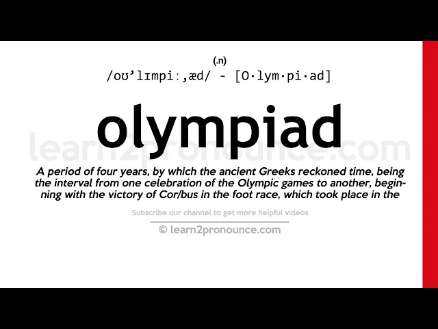 how to pronounce olympiad