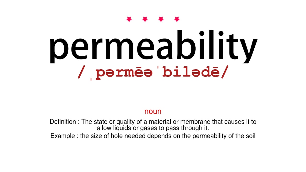 how to pronounce permeability