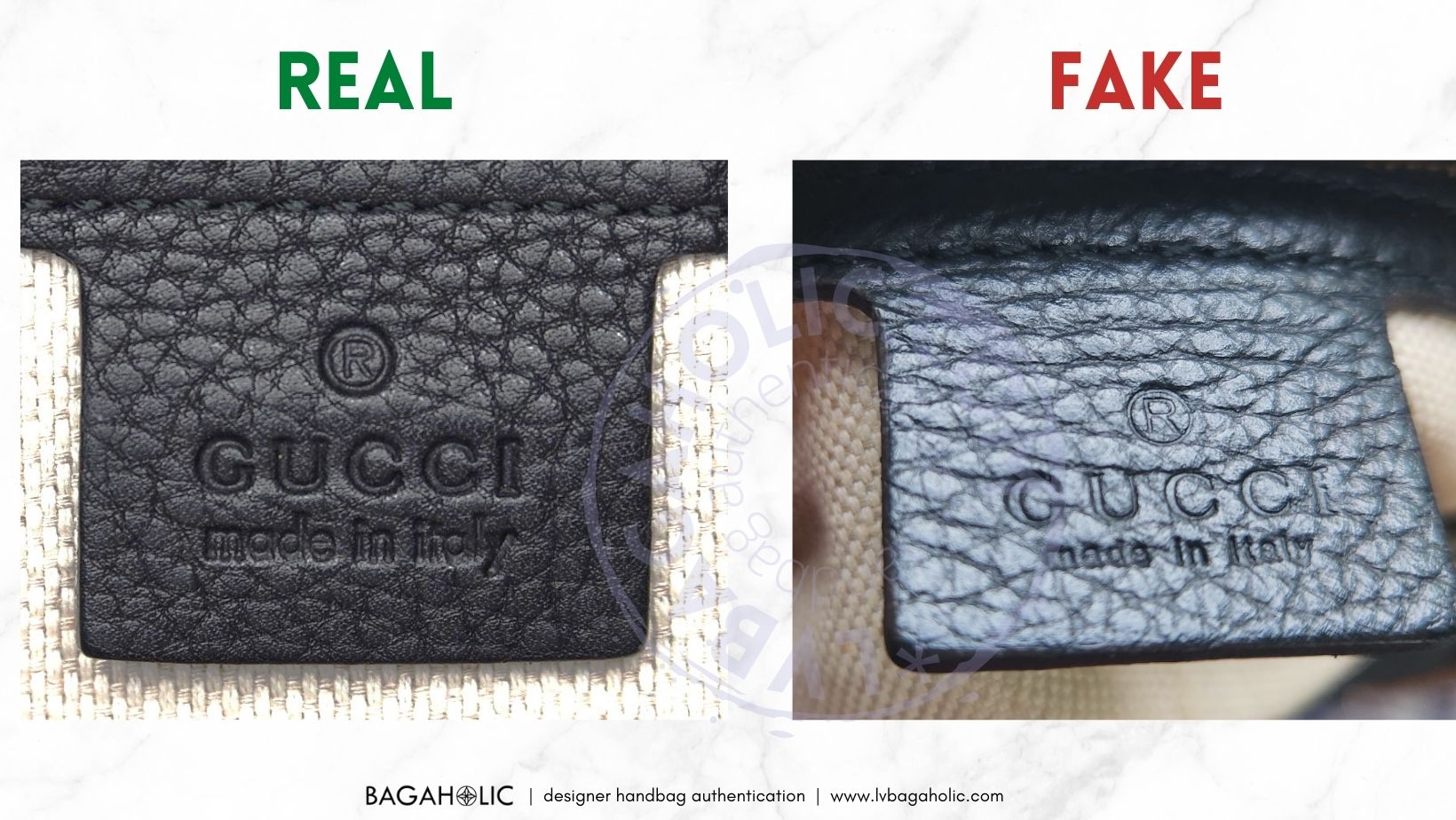 how to tell if a gucci purse is real