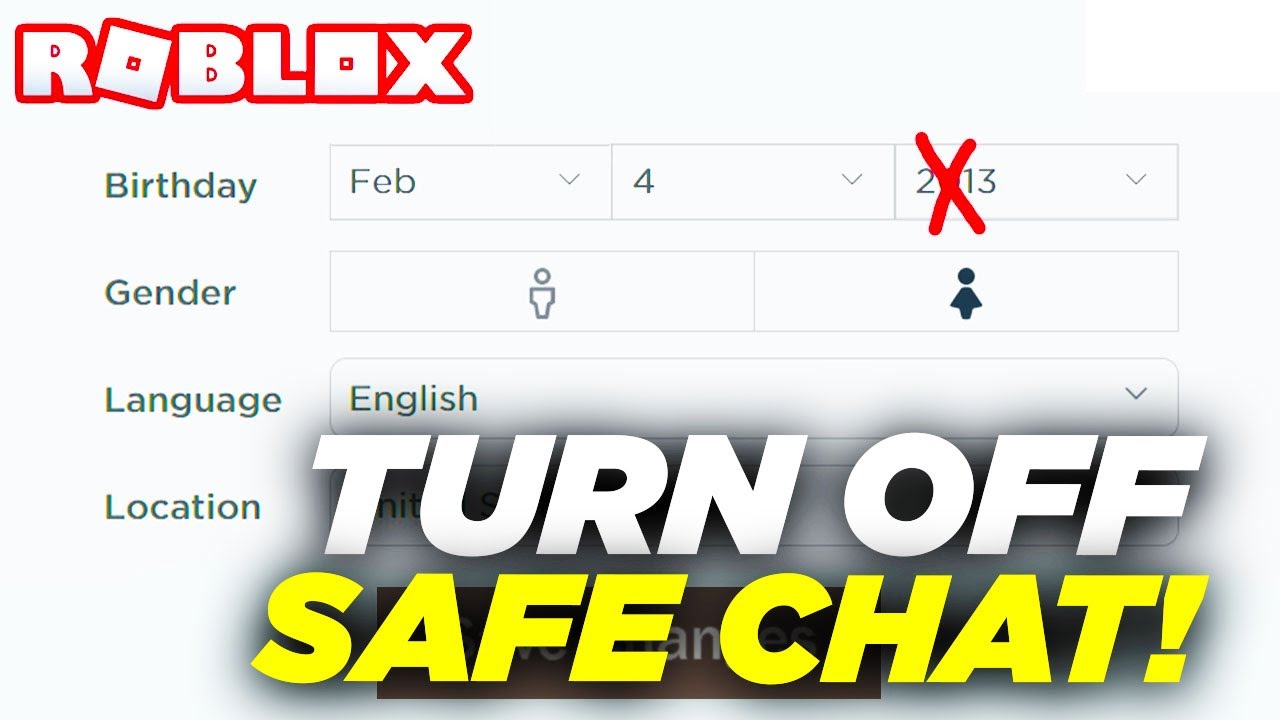 how to turn off safe chat in roblox