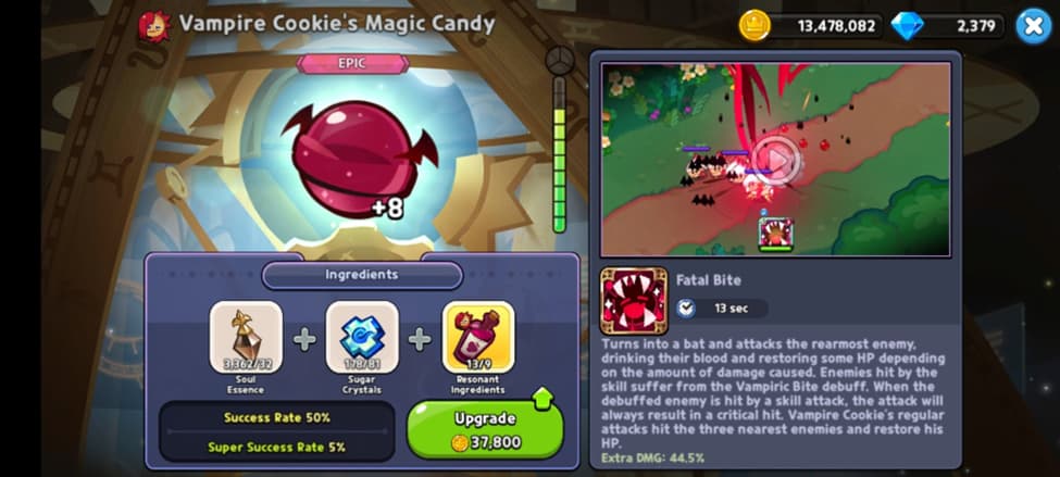 how to upgrade magic candy cookie run kingdom