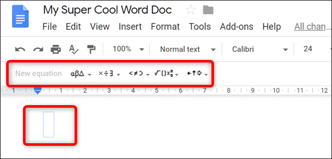 how to write math equations in google docs