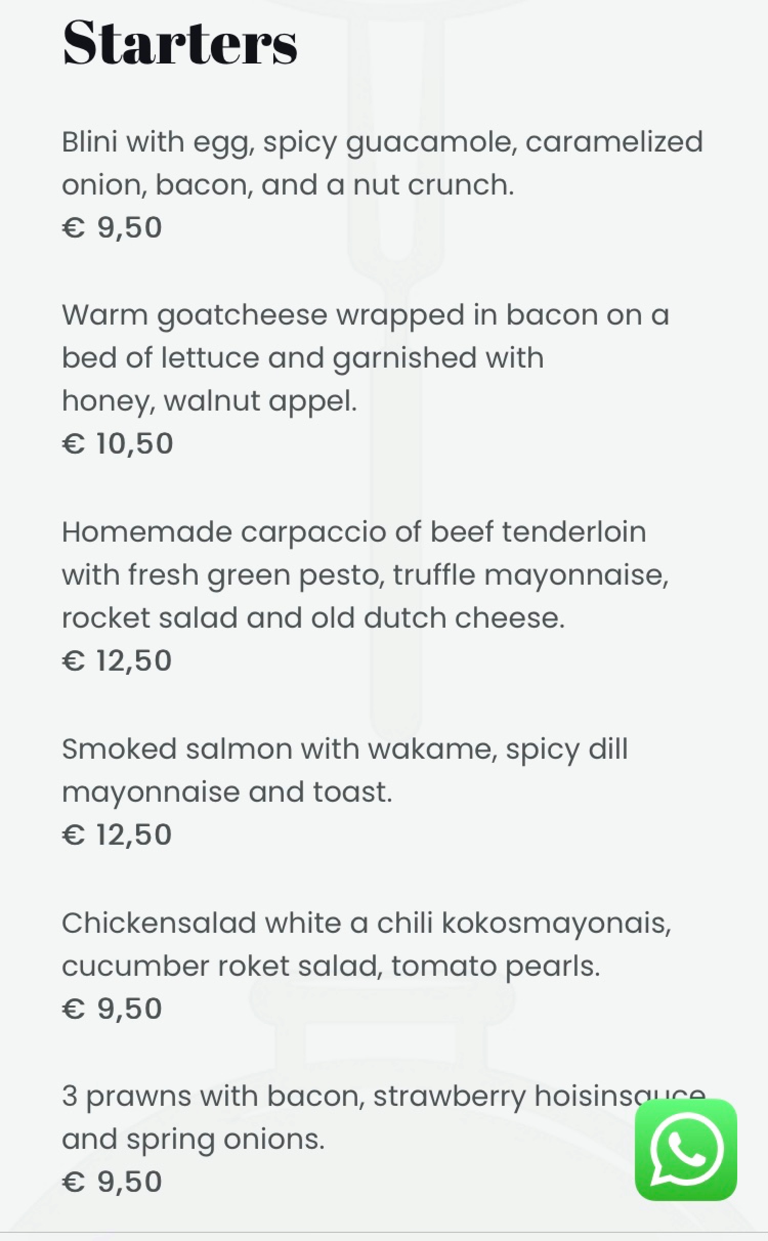 ibiza restaurant torremolinos menu