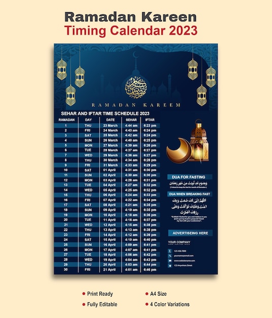 iftar time table 2023