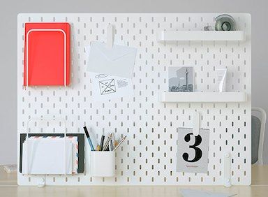 ikea desk organiser wall