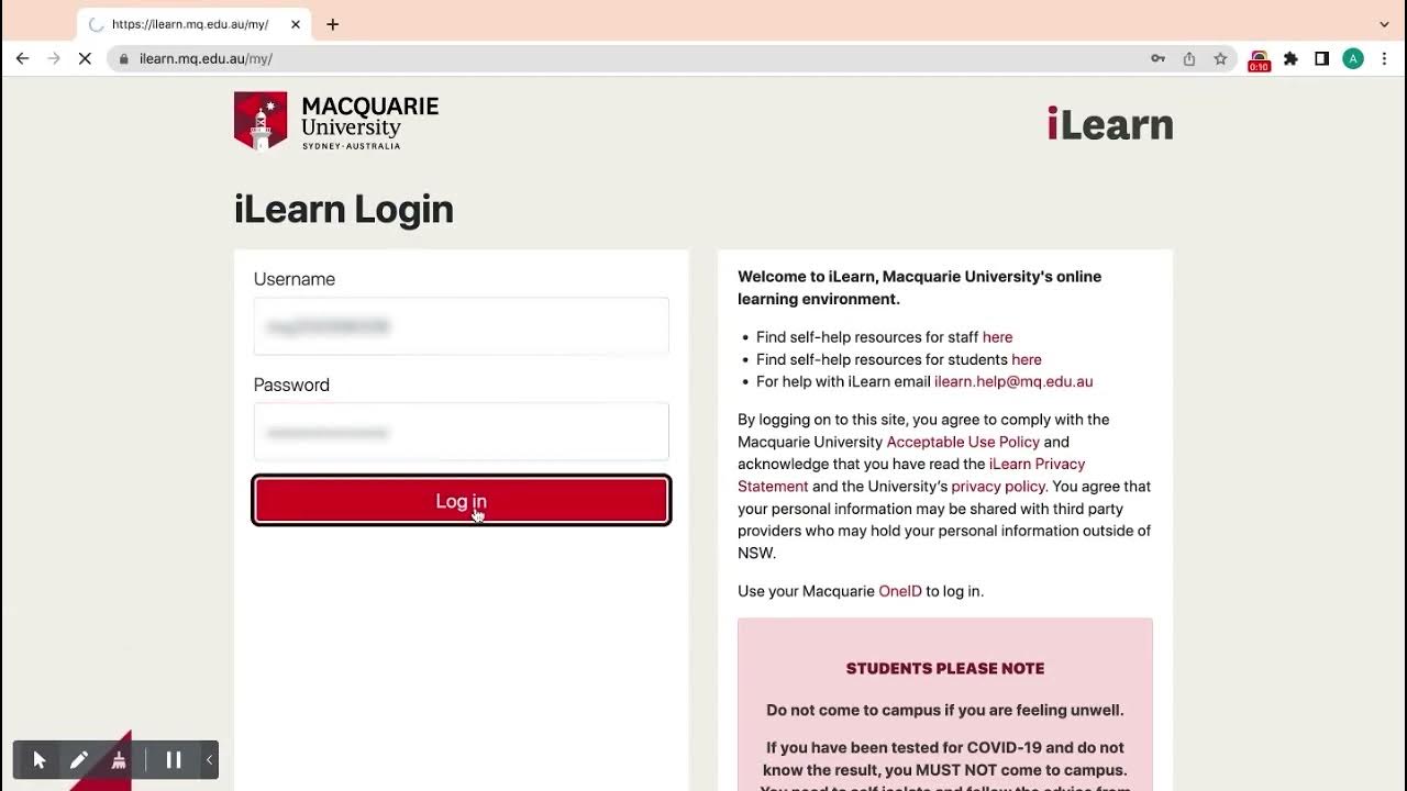 ilearn mq login