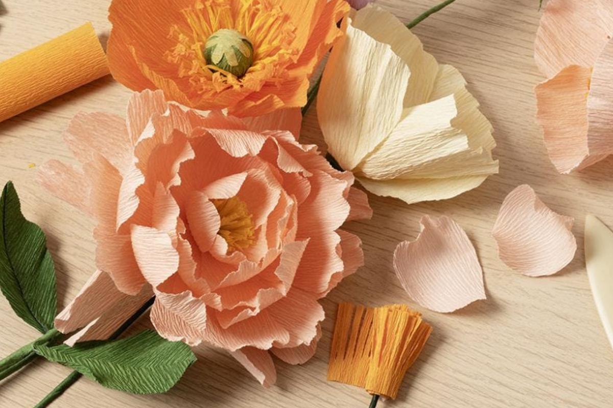 imagenes de flores hechas con papel crepe