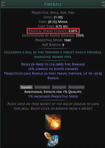 increased critical damage poe