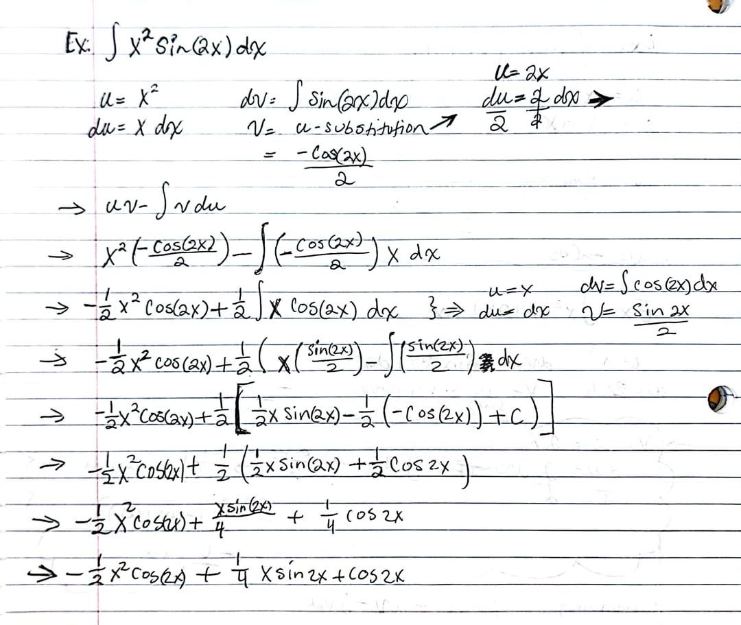 integral cos 2 x