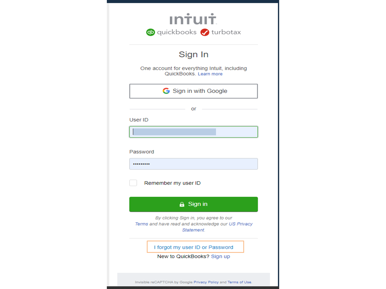 intuit qbo login