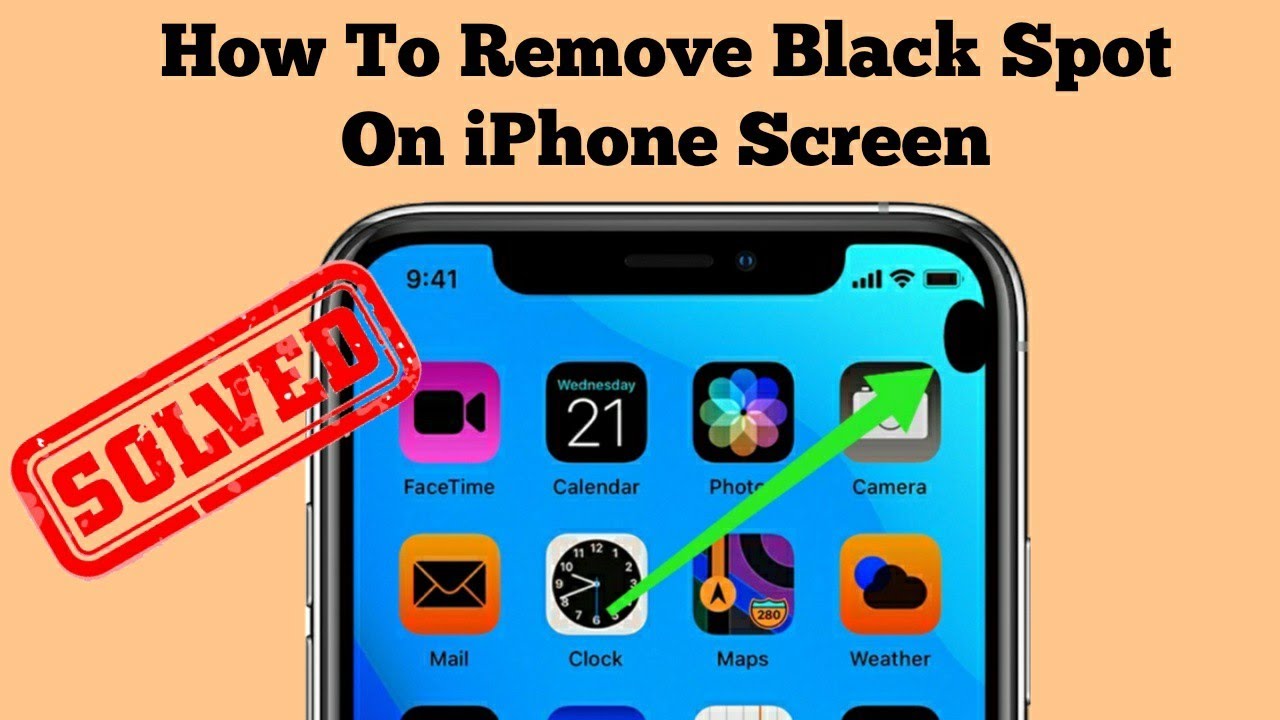 iphone x black spot on screen