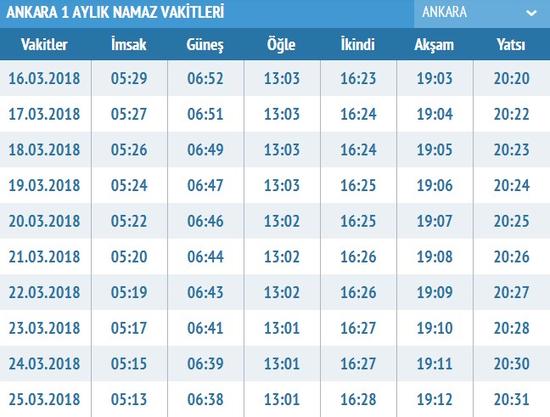 istanbul akşam ezanı saat kaç