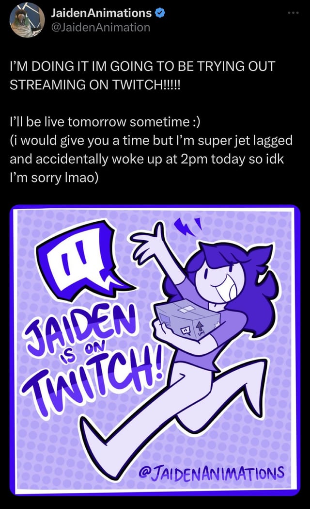 jaiden animations twitch