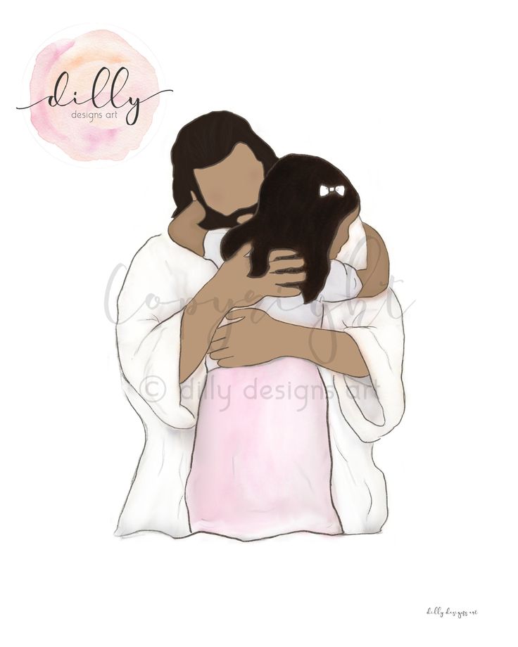 jesus hugging girl