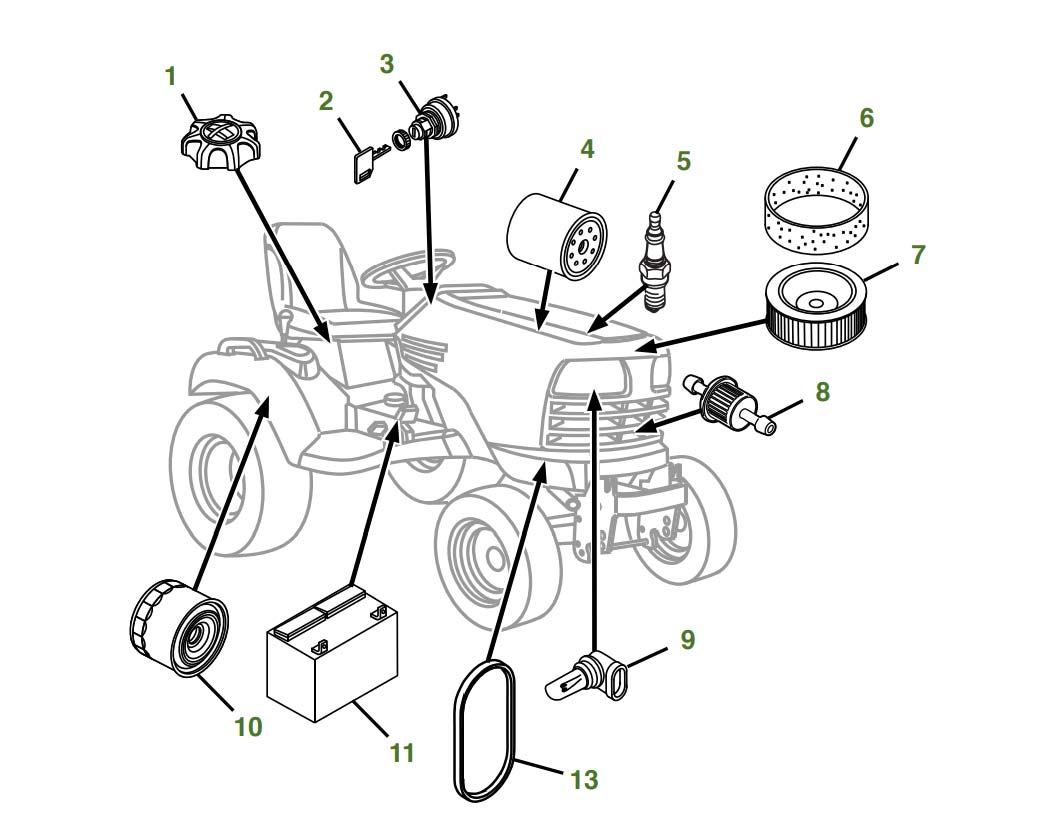 john deere lawn tractor parts