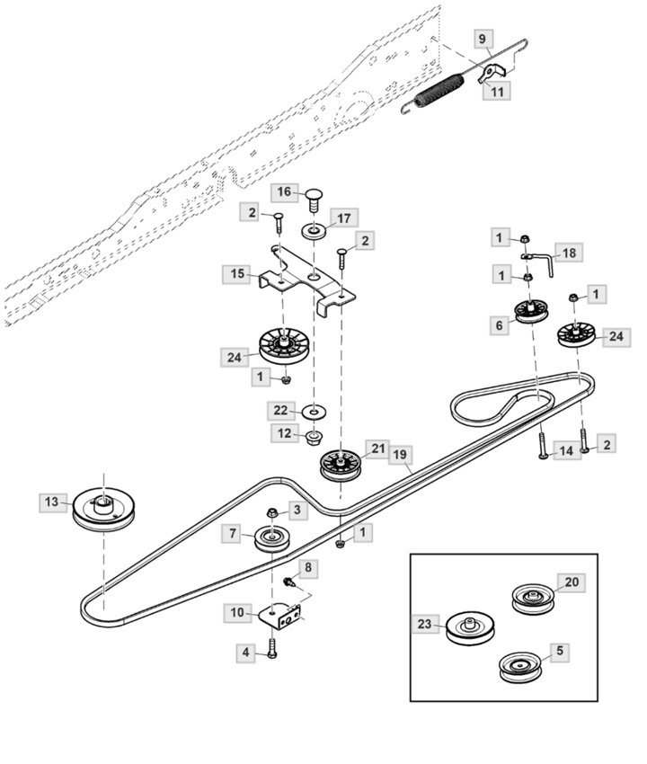 john deere x350 belt diagram