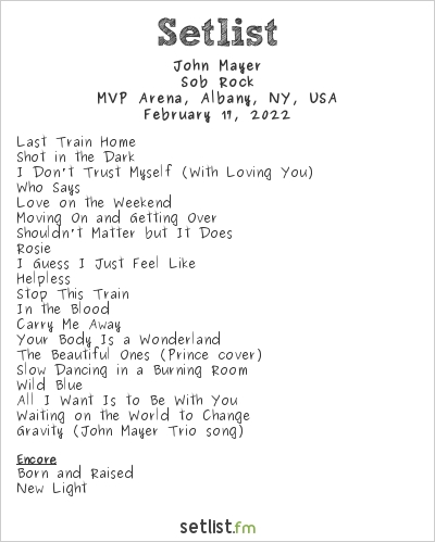 john mayer solo tour setlist