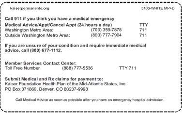 kaiser emergency number