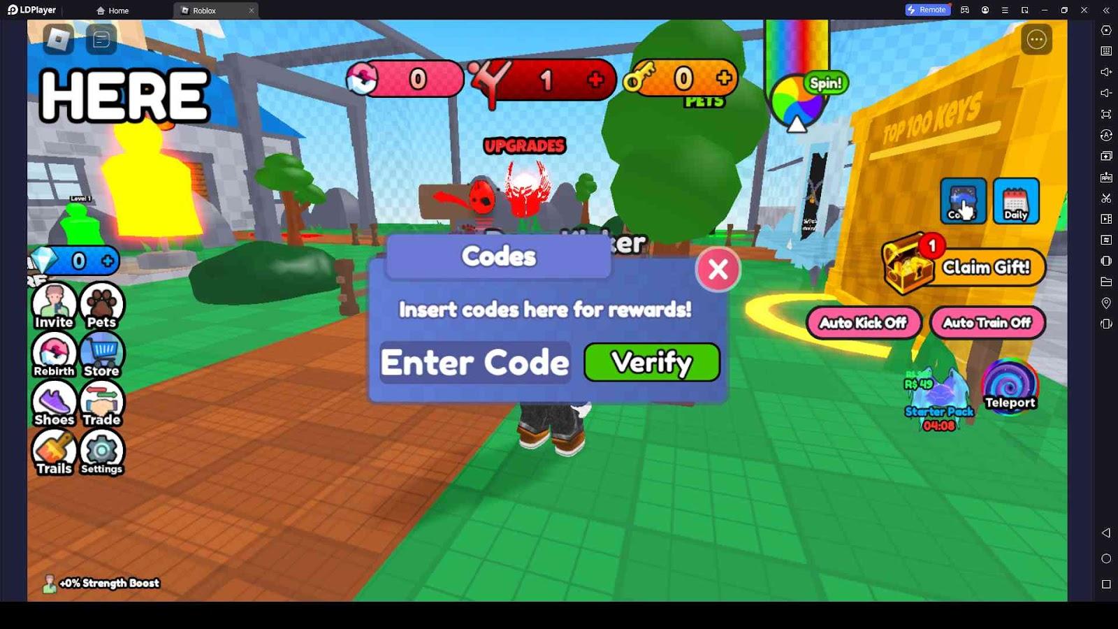 kicking door simulator codes