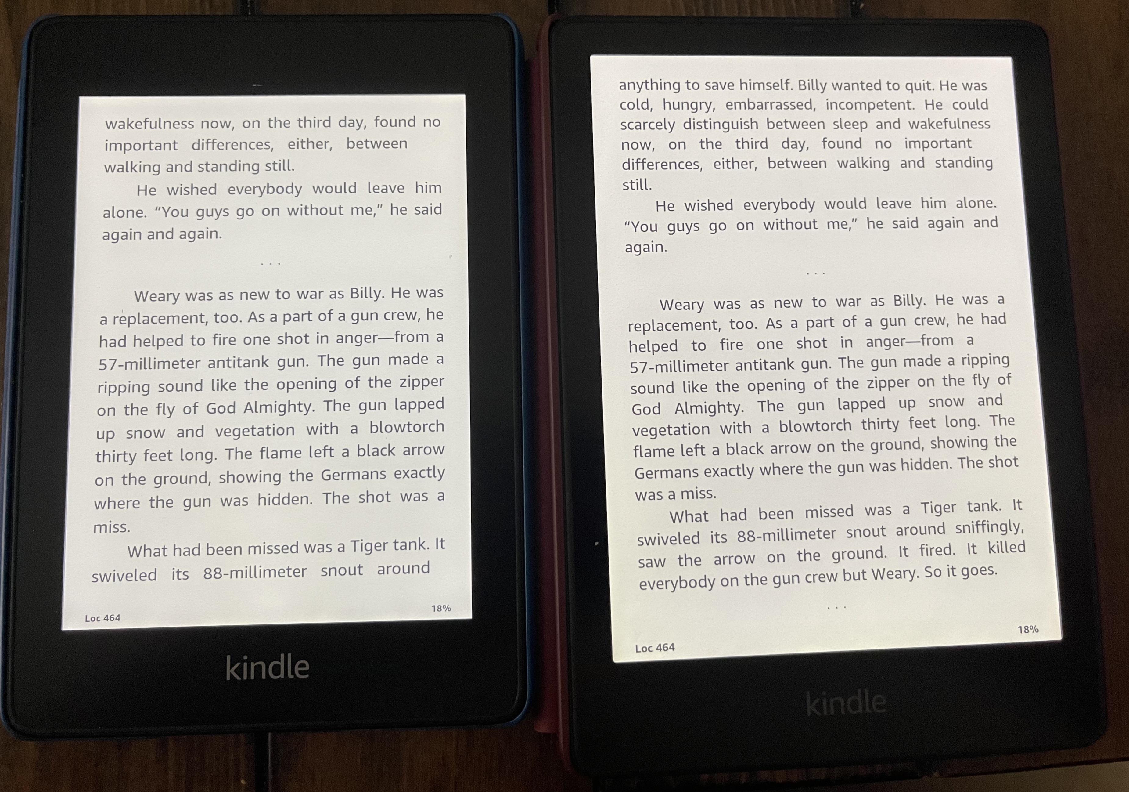 kindle paperwhite 2018 vs