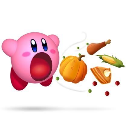 kirby eating