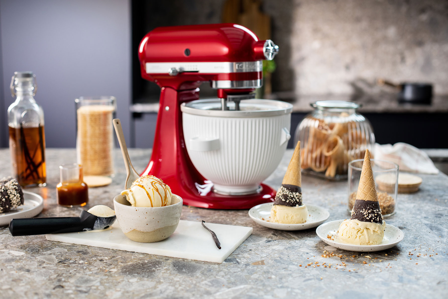 kitchenaid stand mixer ice cream attachment