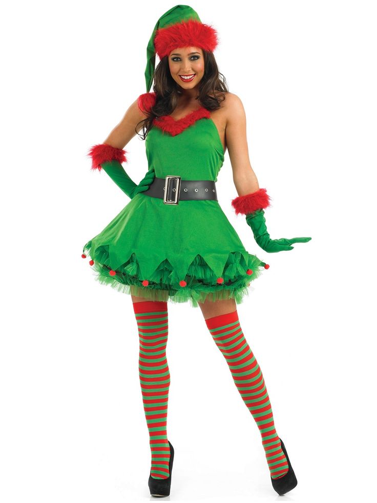 ladies christmas elf costume