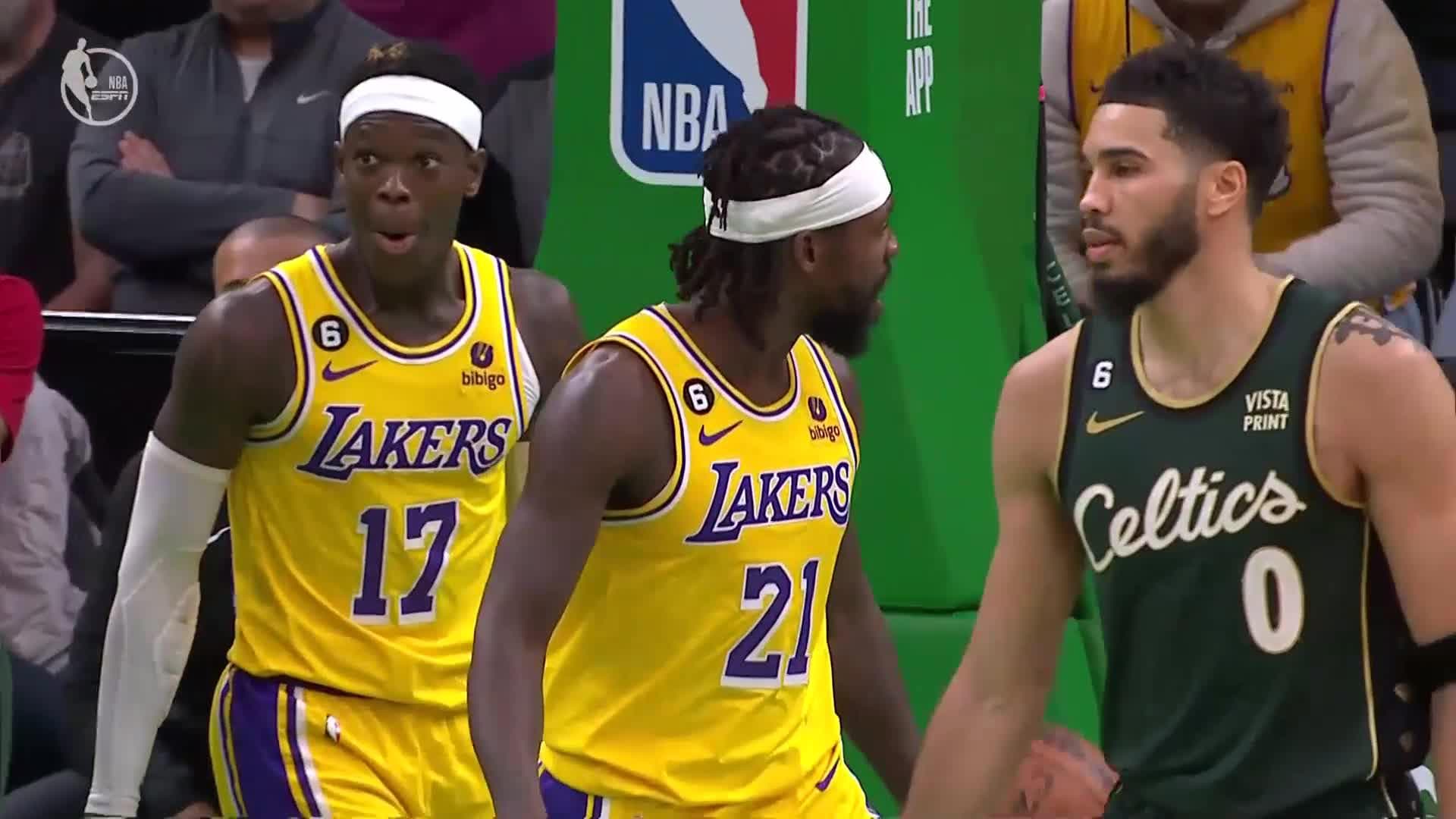 lakers vs boston celtics match player stats