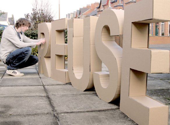 large cardboard letters