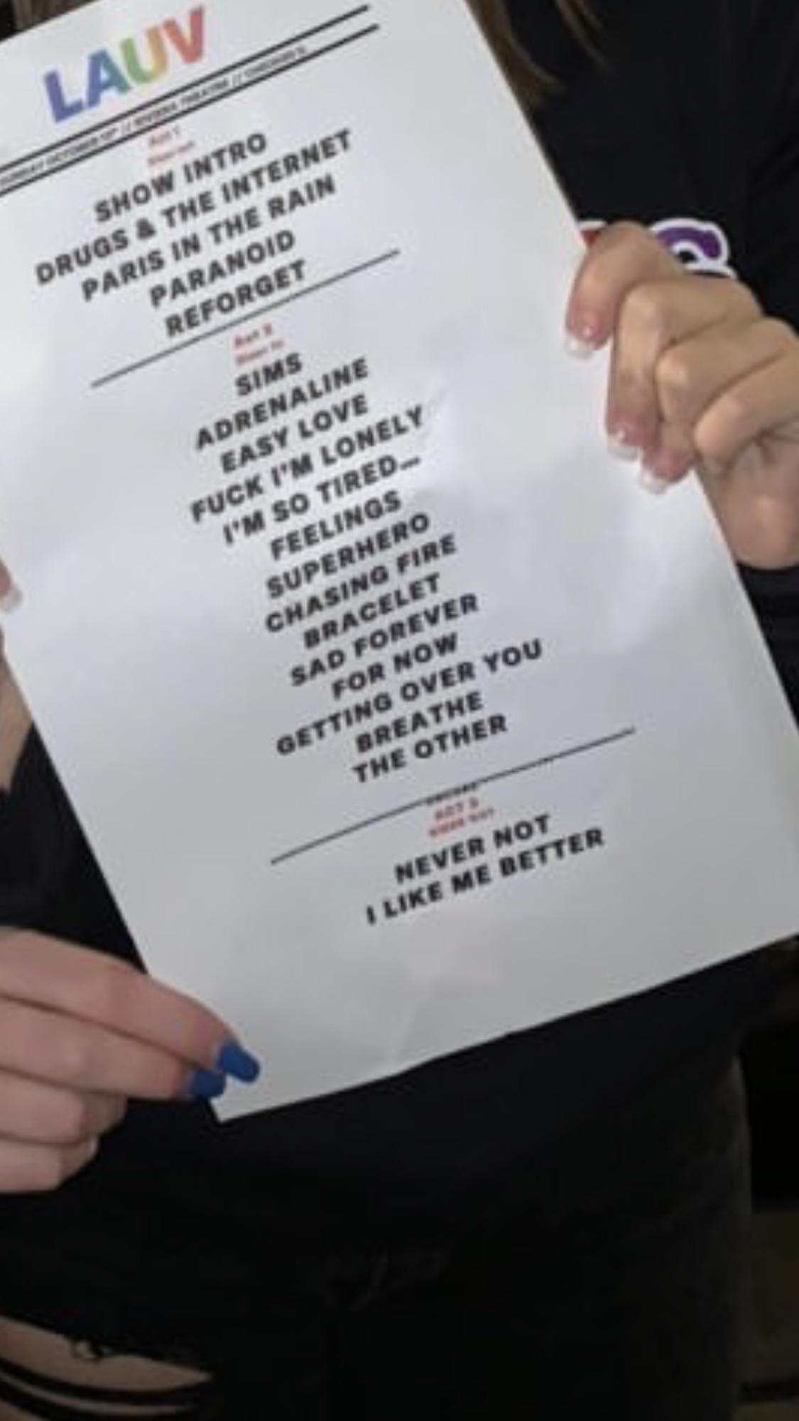 lauv setlist