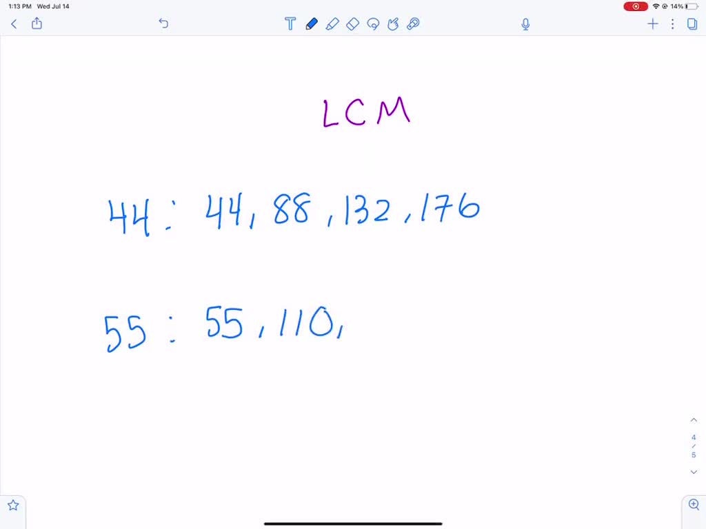 lcm of 44 and 14