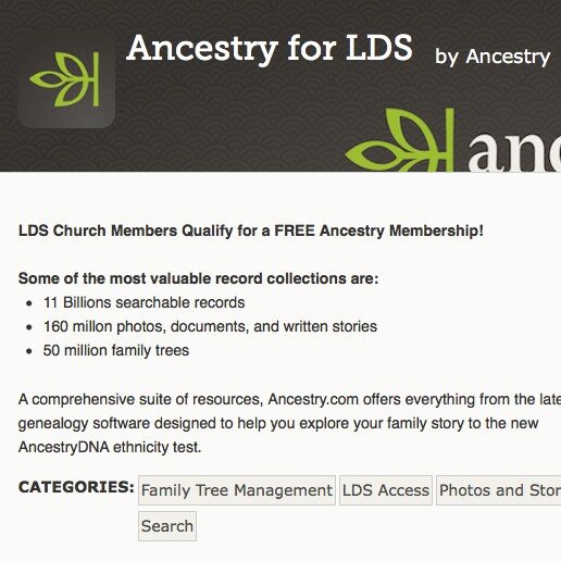 lds ancestry search free